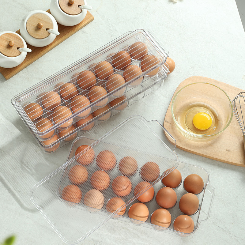 Wholesale 18 pack egg Refrigerator Organizer Bins Stackable Food Storage Bins for Kitchen